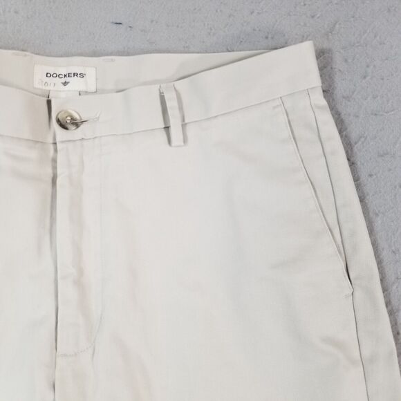 Dockers khaki chino pants men's 34x25 beige cotton Flex stretch preppy retro - Picture 4 of 11